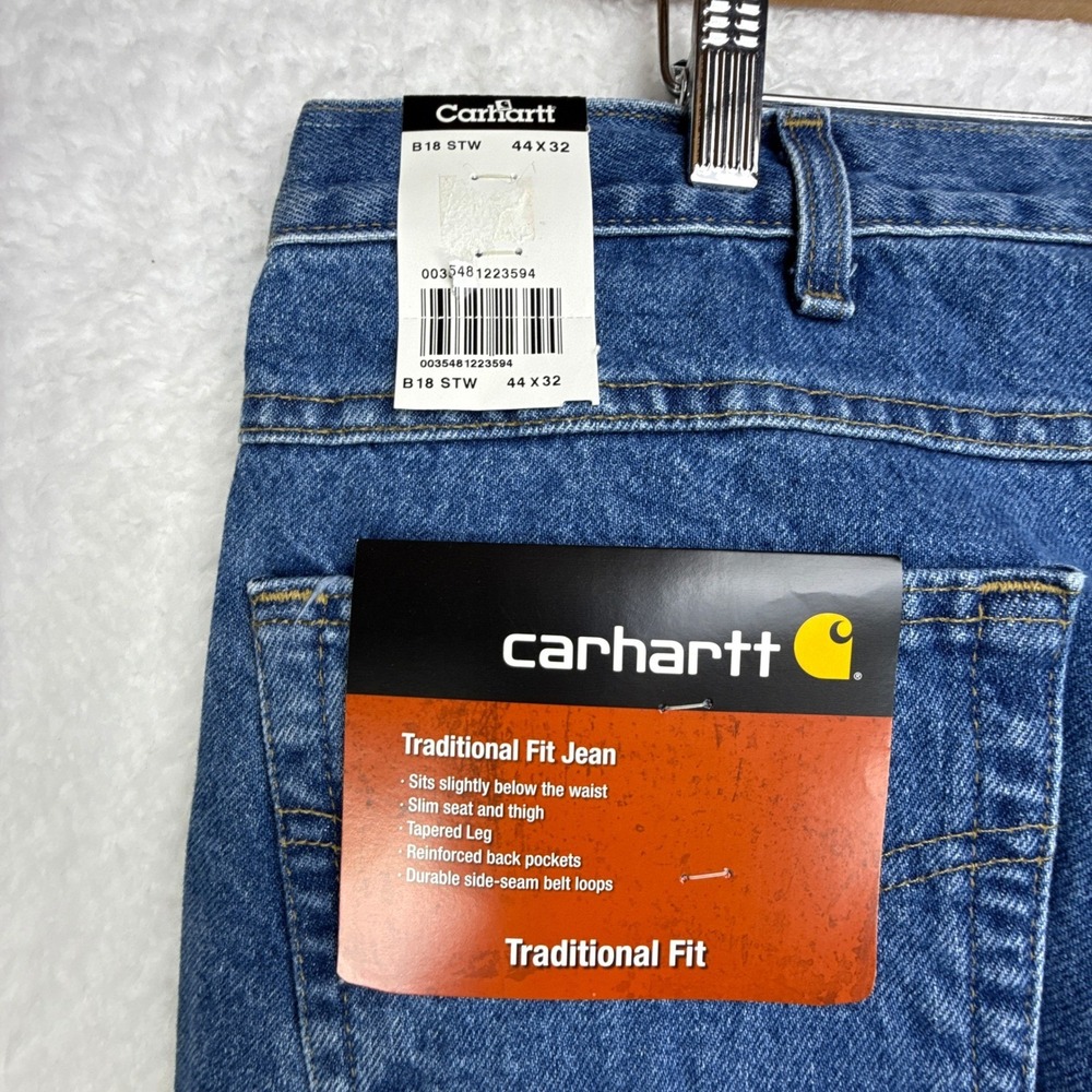 Carhartt Denim Traditional Fit Tapered Leg Jeans Mens 44x34 B18 STW‎ NWT NOS